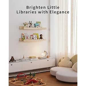 Nursery Book Shelves 4 Pack Wood Floating Shelves for Wall Kids Scalloped Shelves Wall Book Shelves for Bedroom Kids Toddler Room Baby Room Nursery DecorWood 165 Inches