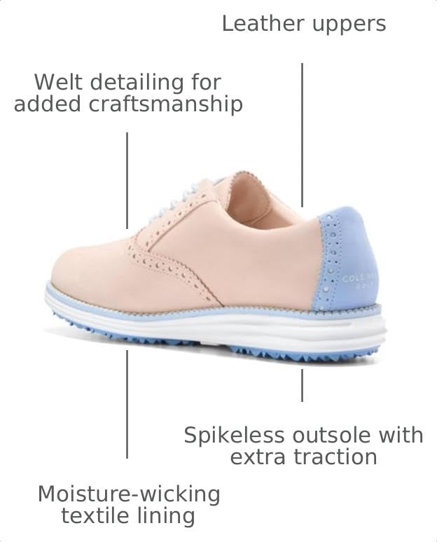 Image of Cole Haan Women's Originalgrand Shortwing Wingtip Golf