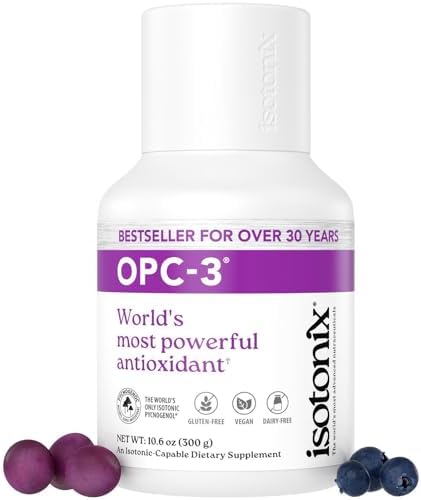 OPC-3 Isotonix – Antioxidant Supplement – Pycnogenol, Grape Seed Extracts, Bilberry, Red Wine & Pine Bark Extracts – for Heart & Circulatory Support – 90 Servings