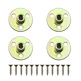 GOSCHE 4 Sets Furniture Legs Mounting Plates with Hanger Bolts Screws Great for Furniture Leg,Chair, Sofa,Cabinet,Couche, Set of 4