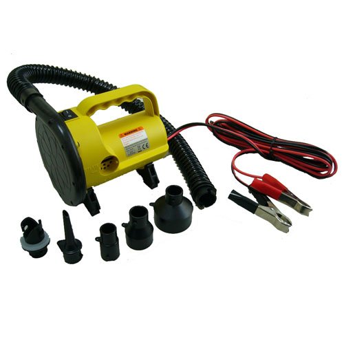 セビージャパン 電動 エアーポンプ 空気入れ 12V ワニ口クリップ 浮き輪 トーイングチューブ ボート