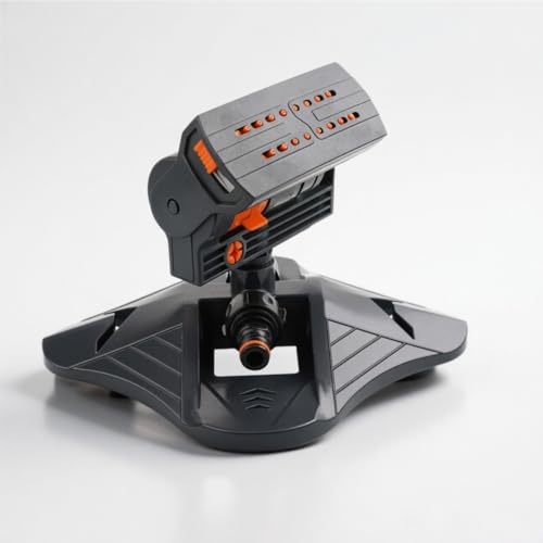 Adjustable 4-Way Turbo Oscillating Sprinkler with Quick Connect Set - Covers up to 380 m², Heavy Weighted Base for Stable Lawn & Garden Watering