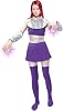 Starfire Costume Princess Women Raven Halloween Purple Bodysuit Outfit Masquerade Party Anime Cosplay Prop