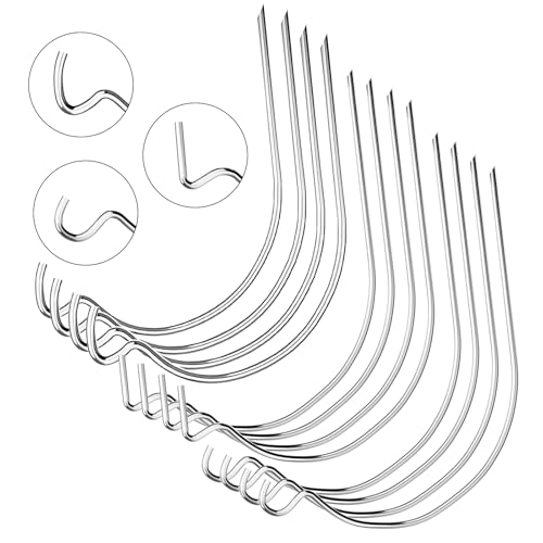 ANBSHUN 30-Piece Picture Hercules Hooks Carbon Steel Silver Galvanized Wall Mount Including Standard Mini and Heavy-Duty Version