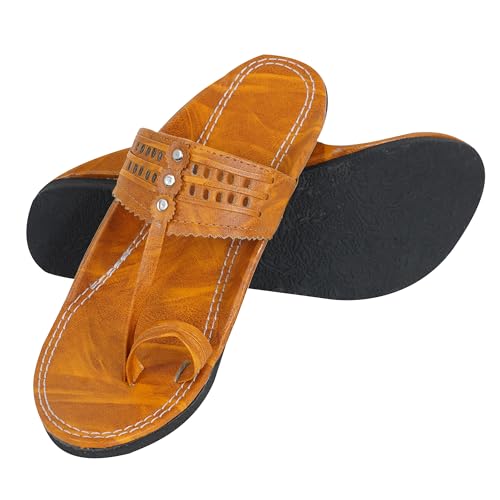 Image of DFR Ethnic Sandals For Boys Men, Comfortable Men's Rajasthani Slipper Chappals