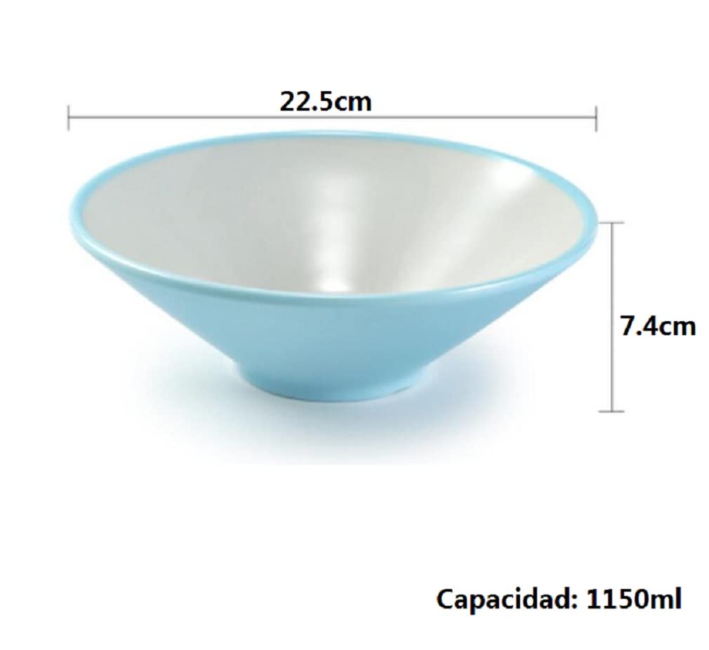 Japonés Conjuntos De Cuencos De Ramen (6 Piezas), Tazón De Sopa De Fideos Ramen Japoneses Grandes De 1150Ml, para Fideos, Pho, Fideos, Udon