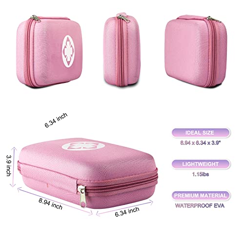 276-teiliges kleines Reise-Erste-Hilfe-Set für Unternehmen, Erste-Hilfe-Notfallset, Rucksackreisen, wichtige Gegenstände, Trauma-Überlebenskits für Abenteuer im Freien, Rosa AMORNING – Bild 4