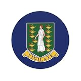 Runde magnetische Kühlschrankmagnete mit britischer Jungferninsel-Flagge für Küche, langlebig mit anhaltendem Magnetismus