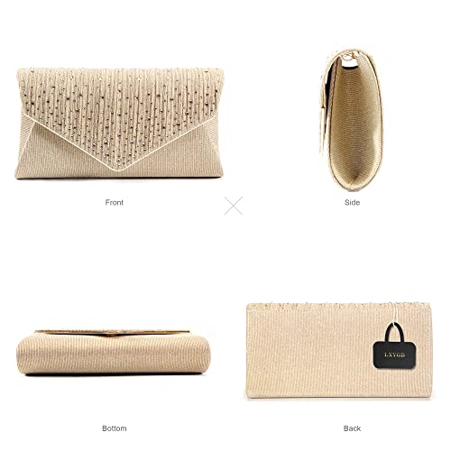 Lxygd Glitter Clutch Purses For Women Evening Bags And Cluthes Flap Envelope Handbags Formal Wedding Party Prom Purse #TOP4