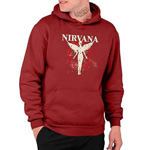 Moletom Unissex Algodão Nirvana In Utero Banda Rock Cor:Bordô;Tamanho:M