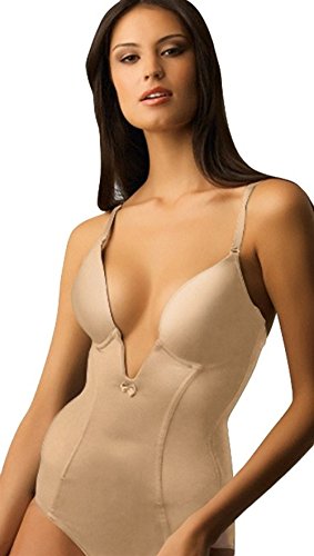 Va Bien Ultra Lift Plunge Firm Control Bodysuit, 34B, Black #TOP1