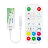 Ballast Controller LED RGB SPI SP668E 600 IC Telecomando WS2811 WS2812B Musica Fai da Te Effetto Dinamico Striscia Luminosa Pixel 5-24V