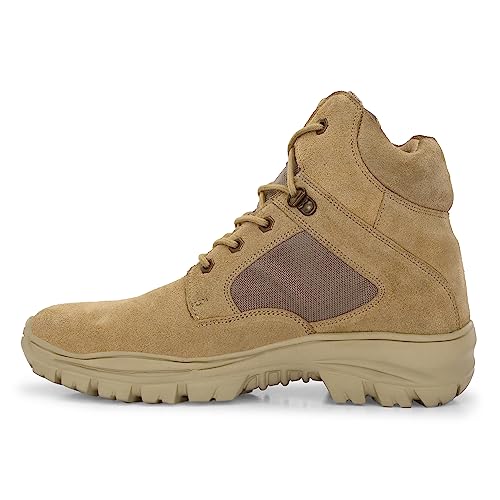 Image of Eego Italy Men's Genuine Leather Troop Aerolite 7.0 Military & Tactical Boot (Green) with Steel Toe Insert