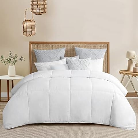 RUIKASI 13.5 Tog King Size Duvet Winter - Warm Fluffy Duvet Quilt Coverless Duvet Kingsize with Corner Tabs, White Bed Comforter, 220x230cm Cover
