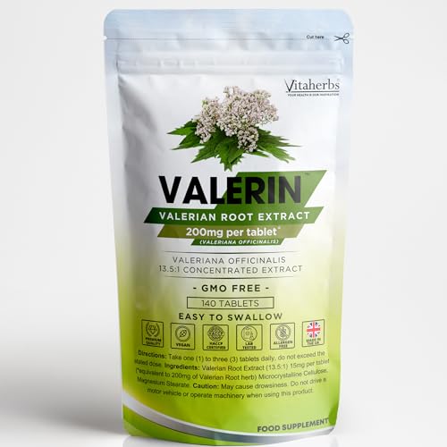 Valerin Valerian Root Tablets 200mg - 140 Vegan Tablets