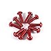 10pcs M3 6-10mm Button Round Aluminum Alloy Hex SocketScrew Bolt Multicolors for Industry(10mm-red)