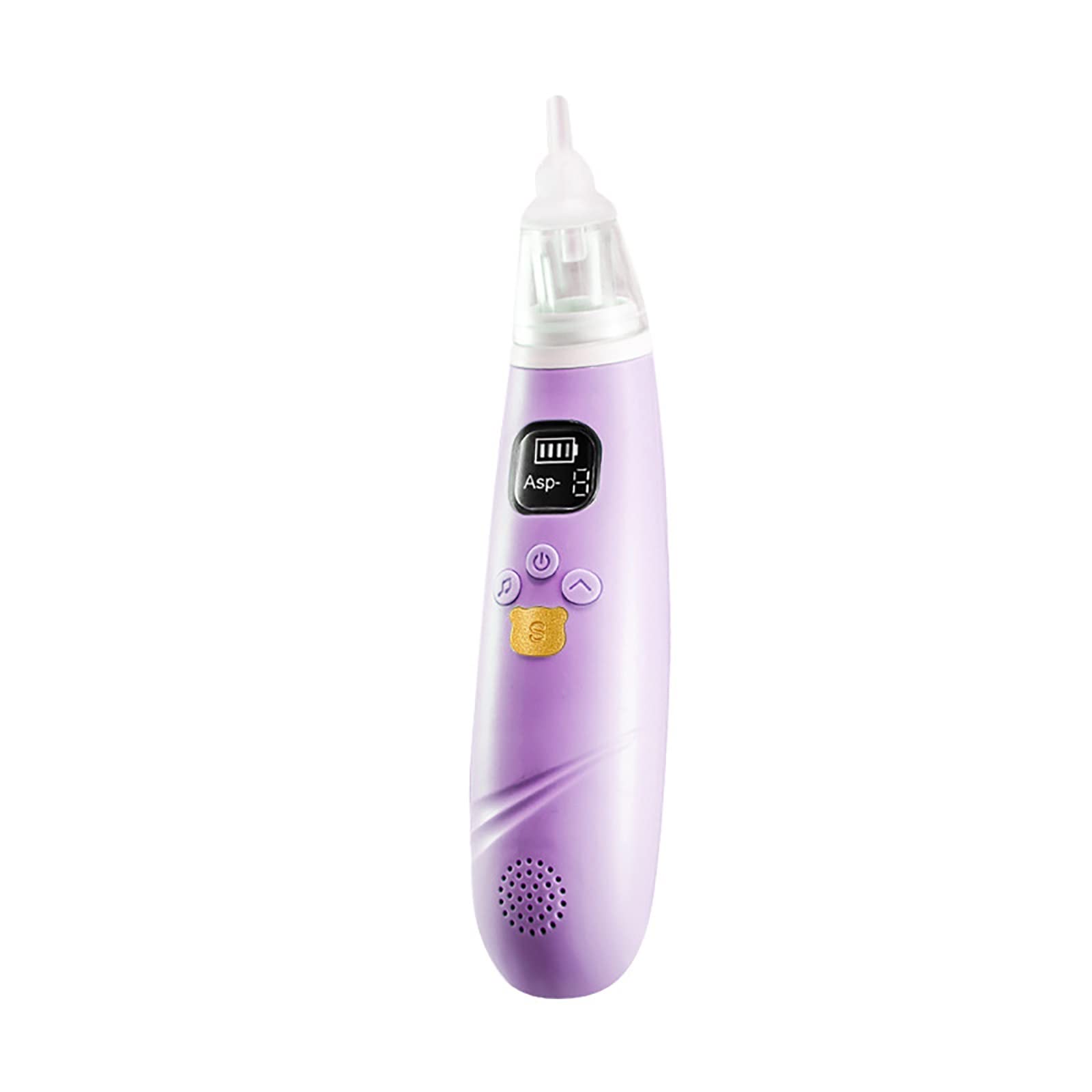 Máquina de Limpieza de Enjuague Nasal Aspirador de Nariz eléctrico para niños pequeños, removedor de mocos con 3 Puntas de Silicona con 3 Niveles de succión (Color : Purple)
