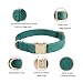 YUDOTE Ultraweiches Hundehalsband natürliche Baumwolle Cord für Mittel Hunde mit empfindlicher Haut,Grün