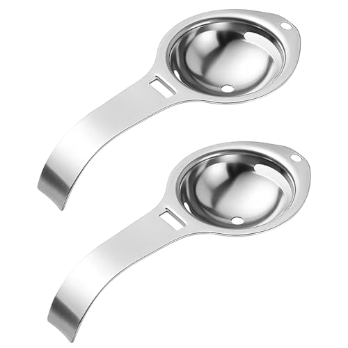 Egg Separator Tool,Egg Separator for raw Eggs， 2 Pieces Egg Yolk Separator for Raw Eggs, Easy to Use Egg White Separator, 17 cm x 7 cm x 2.5 cm Kitchen Gadget for Baking and Cooking