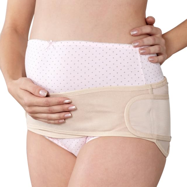 Pregnancy Belt for Belly Support Adjustable Maternity Abdomen Band Pelvic Support Belt for Pregnant Women Six- Back Waist Skin Color 45.27 Inch