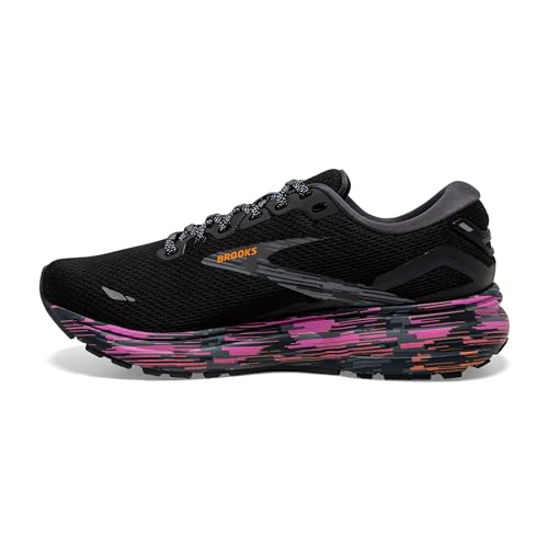 Brooks Men's Ghost 15 Neutral Running Shoe - Black/Phlox/Oriole - 11 Medium