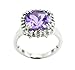 Gemsyogi Vera ametista anello d' argento per le donne ametista taglio cuscino Astrological taglia UK h-z, 52 (16.6), colore: Purple, cod. 55CTATJR165_L