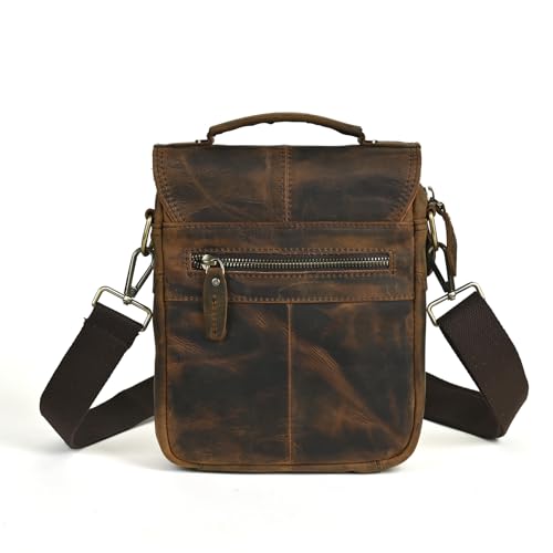 Canvas + Genuine Leather Travel A4 Tote Satchel Messenger Cross-body One Shoulder Bag For Men Male FB1442
