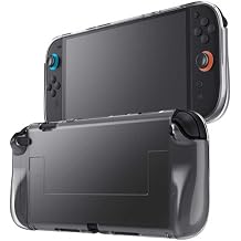 Clear Case for Switch 2 TPU Transparent Soft Cover Simple Back Protective Cover Lightweight Thin Shock Absorption Scratch Resistant Durable Transparent Case Clear, Switch 2