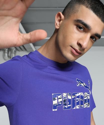 Image of PUMA Men's Cotton Graphic Print Regular Fit T-Shirt
