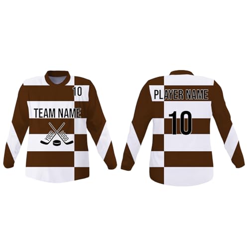 Image of SGS Sports Gear Custom Hockey Jersey, Personalized Reversible or Standard Design with Name & Number, Hockey Jersey