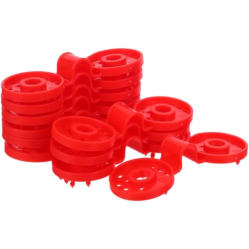 DIYEAH 100pcs Red PE Shade Cloth Clips for Mesh and Netting