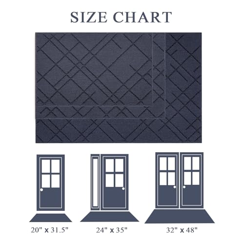 Paillasson interieur entree antidérapant Biscpro tapis entree interieur 60x90cm - 5