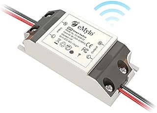 eMylo Smart WiFi Switch Relay Light Switch Wireless Remote Control Module Voice Control Outlet Timer Compatible with Alexa Google Assistant Smart Life App 90-250V 1Channel 1 Pack