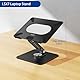 BESIGN LSX7 Laptop ständer mit 360 Drehbarer Basis, Verstellbarer ergonomischer Notebook-Ständer, Laptop ständer kompatibel mit 10-15.6 Laptops (Schwarz)