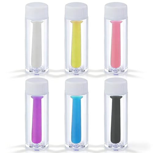 PHYNDR 6 piezas de ventosas para lentes de contacto con estuche protector, ventosas de silicona, aplicador de lentes de contacto, para uso doméstico y de viaje