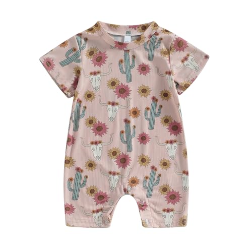 Image of Toddler Baby Boy Girls Farm Clothes Western Farm Animals Chicken/Cow Print Romper Newborn Jumpsuit Country Stuff