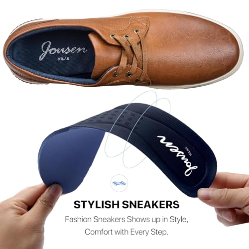 Jousen Men's Fashion Sneakers Classic Retro Casual Shoes for Men Breathable Business Dress Sneaker