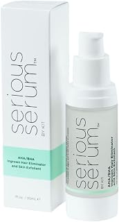 Serious Serum Exfoliating Ingrown Hair Serum with Glycolic, Lactic & Salicylic Acids – Banishes Razor Bumps, Smooths Skin After Shave or Wax
