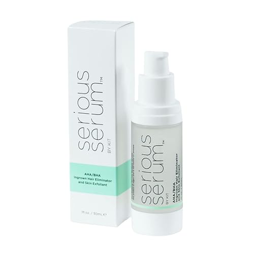 Serious Serum Sérum exfoliante para el cabello encarnado – Fórmula de ácido glicólico, láctico y salicílico para una piel suave – Protuberancias de