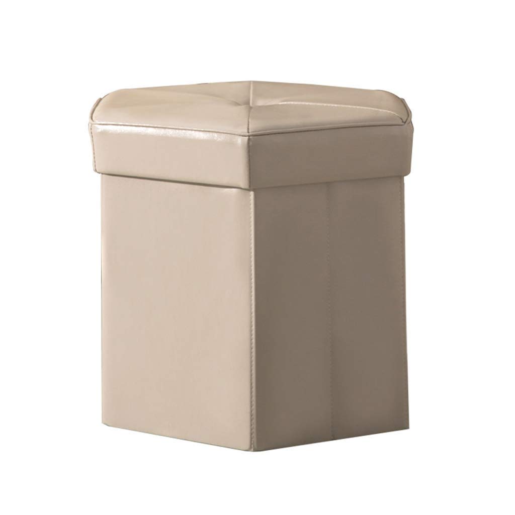 Tabouret de rangement pouf ottoman chaises creative hexagone multifonction blanc