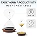 Decorative Hourglass Sand Timer Set - Includes 25 and 5 Minute Sandglass Pomodoro Timers with Wooden Bases - Time Management Productivity Tool - Gift for Home Office Desk