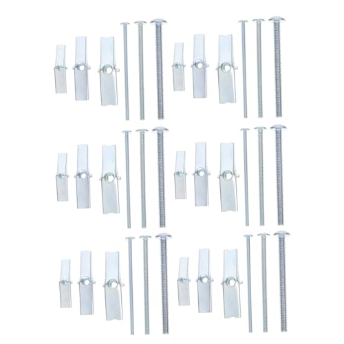 KICHOUSE Nuts Toggle Bolts Set 48pcs Quick Install Drywall Anchor Screws for Home
