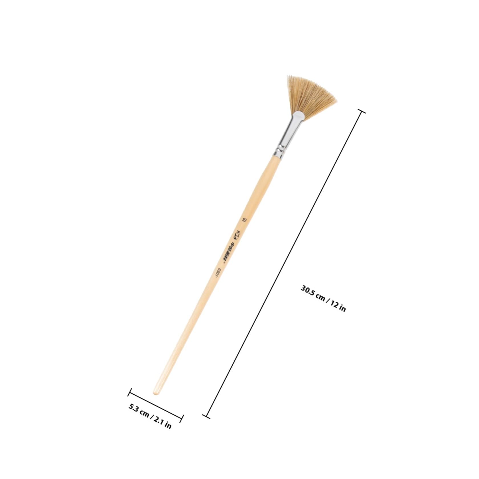 OSALADI 4 Ensembles Set De Pinceaux Éventail pour Aquarelle Pinceaux De Peinture Pratiques Et Portables Idéaux pour Artistes Et Débutants 6 Pièces * 4