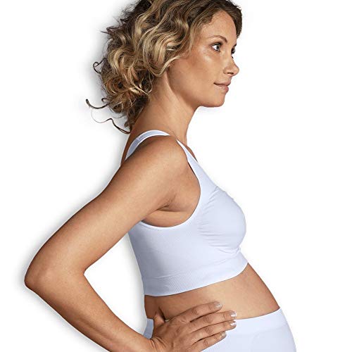 Carriwell Femmes Soutien-Gorge sans Couture De Maternité, Bonnets Souples, Larges Bretelles Supplémentaires, Dos Renforcé, Perméable À L'Air[Blanc][Xtra Large] Cover