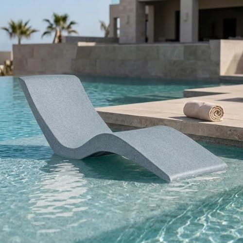 Image of Aqua Outdoors Pool Lounge Chairs, Pool Chairs for in Pool, 9-in Water Depth