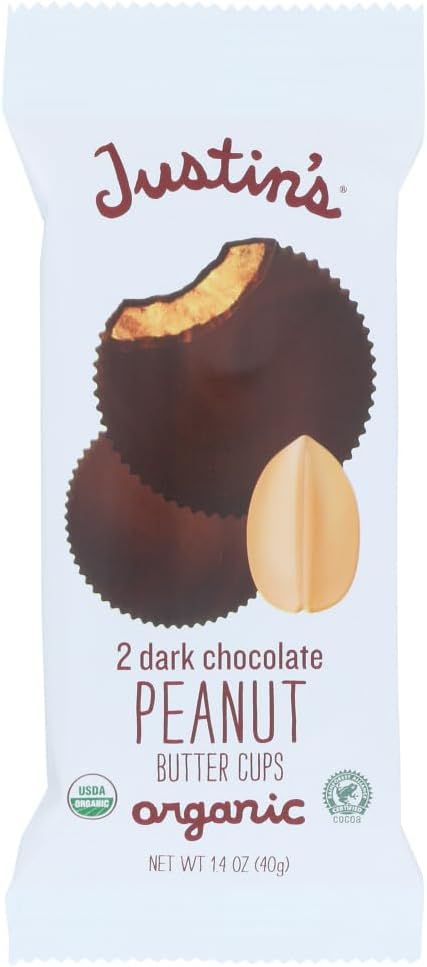 Justin's Peanut Butter Cups, Dark Chocolate, 1.4 Ounce (Pack of 6)