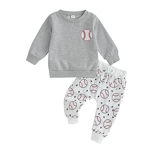 Toddler Baby Boy Clothes Set Fall Winter Sweat Suit Outfit Cute Sweatshirt & Long Pant Sets
