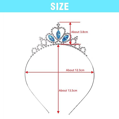 PLABBDPL ELSA Tiara Kristallkrone mit Strasskamm für Brautkrone,Hochzeit,Abschlussball,Festzug,Prinzessinnenpartys,Hochzeit Tiara,Diadem Kinder,Prinzessin Kronekrone, Damenkrone Geburtstag Partys