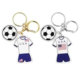2PCS World Cup Soccer Keychain 2026 Football Ball Key Chain with National Flags, World Cup Soccer Gifts...