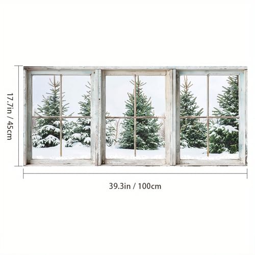 Vinilo decorativo navideño para ventana 39.3 × 17.7 pulgadas miniatura 3
